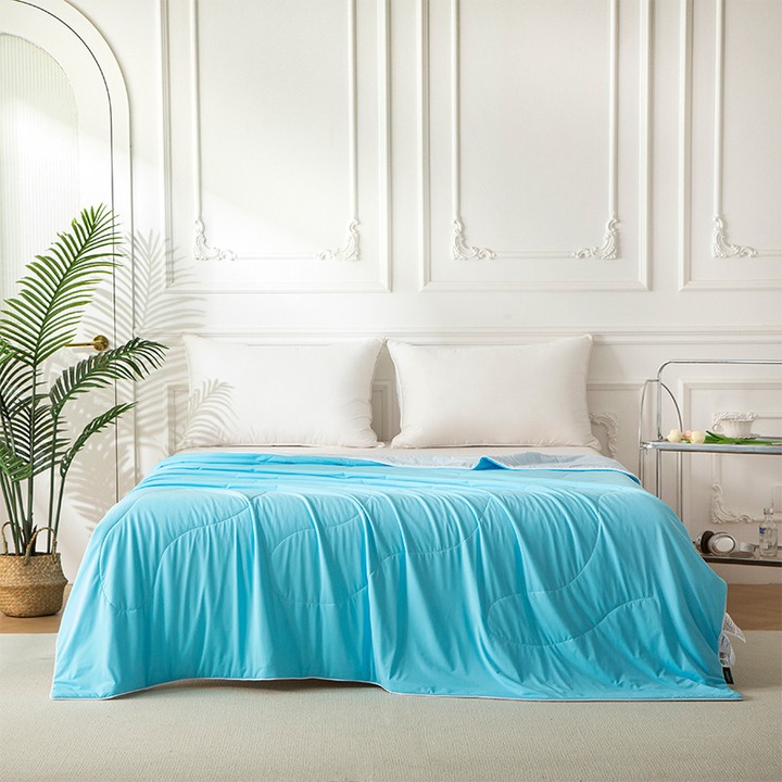 Plapuma de vara, 200x230cm, Albastru ceresc,90%nailon,10% spandex