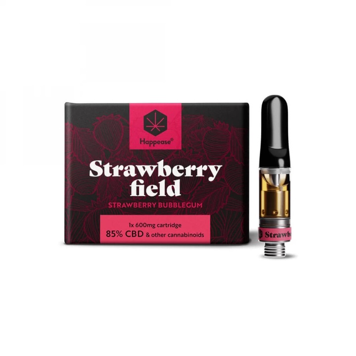 Cartus 510 pod cu terpeni Happease 85% cbd Capsuni Bubble Gum Field, fara nicotina