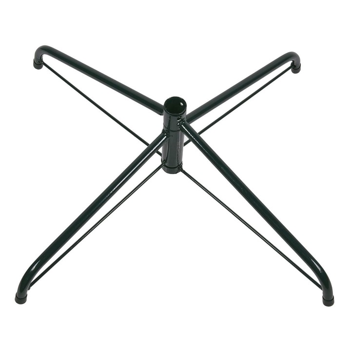 Suport pliabil pentru brad de Craciun, metal, verde inchis, 60x60cm, potrivit pentru brazi cu trunchi de 22-25mm