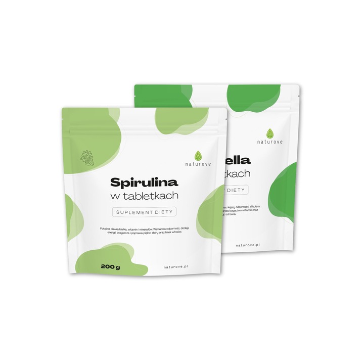 Suplimente alimentare Spirulina & Chlorella 2x200g