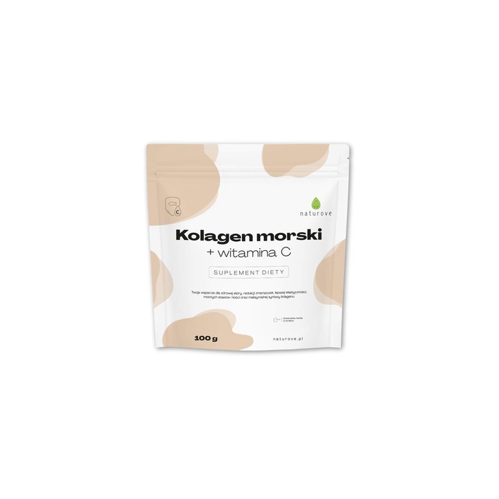 Colagen marin cu Vitamina C naturove 100g, biodisponibilitate ridicata, usor de utilizat