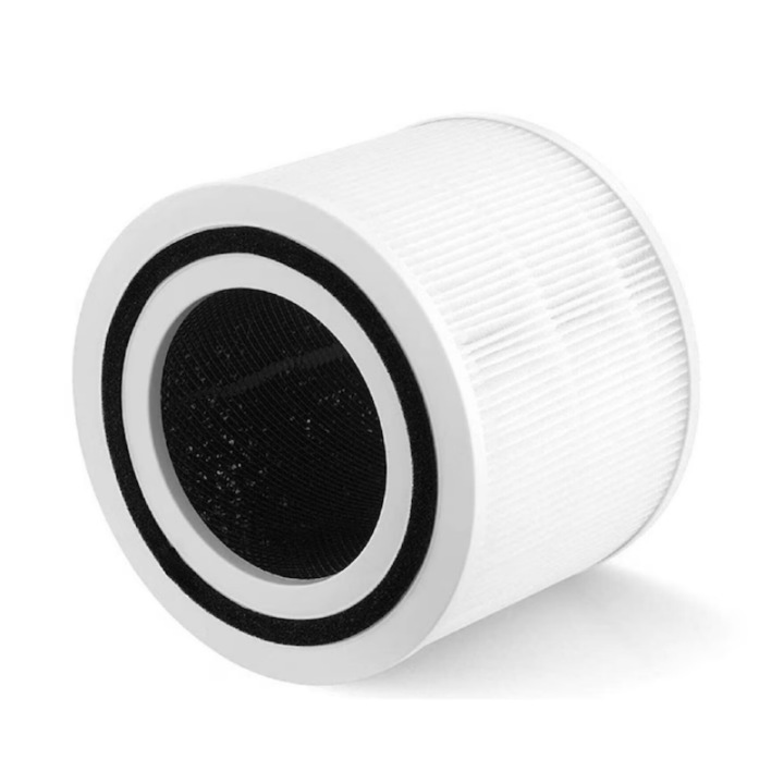 LEVOIT Core 300 / Core 300S légtisztító szűrő, háromszoros légtisztító szűrő aktív szénnel, előszűrő, HEPA szűrő és aktív szén szűrő, fehér