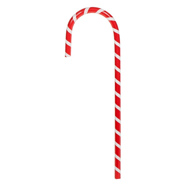 Creion in forma de baston de craciun alb rosu