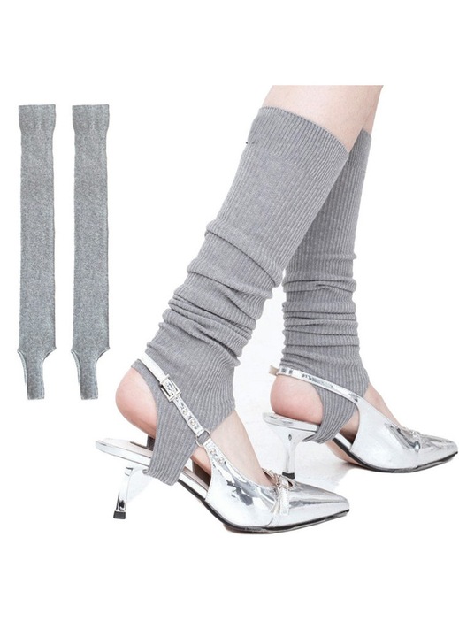 Sosete subtiri TRADERPLUS pentru femei, protectie solara, incalzitoare pentru picioare, sosete de dans, yoga, balet, pana la genunchi, gri