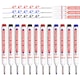 Set 12 markere multifunctionale pentru gauri adanci, Axroad Mall, Markere cu varf lung 22 mm, Impermeabile, Pentru multiple suprafete, Pentru constructii, tamplarie si diverse aplicatii, Plastic, 137mm, Rosu/Negru/Albastru