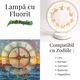 CraftMystic Kerek éjjeli lámpa nyers és hengerelt citrin kristályokkal, pozitív energia és nyugalom otthonába