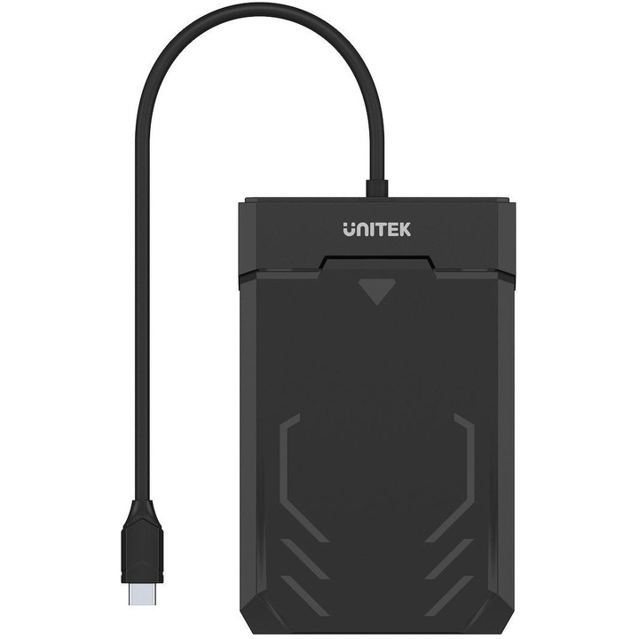 Carcasa Pentru Disc Sata, Unitek, Y-3036A, 102.2x28.1x12.6 mm, Conector Usb Type-C, Suporta Discuri Sata Iii, Ii, I, Schimbare Fara Unelte, Alimentare Prin Port Usb