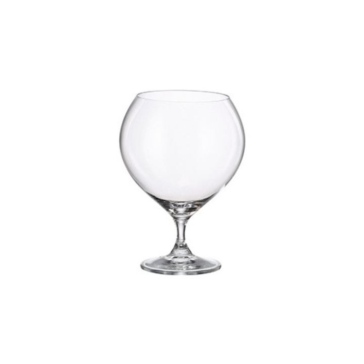 Set 4 pahare bere cu picior 710ml, sticla cristalina, MAISON FORINE Belgian