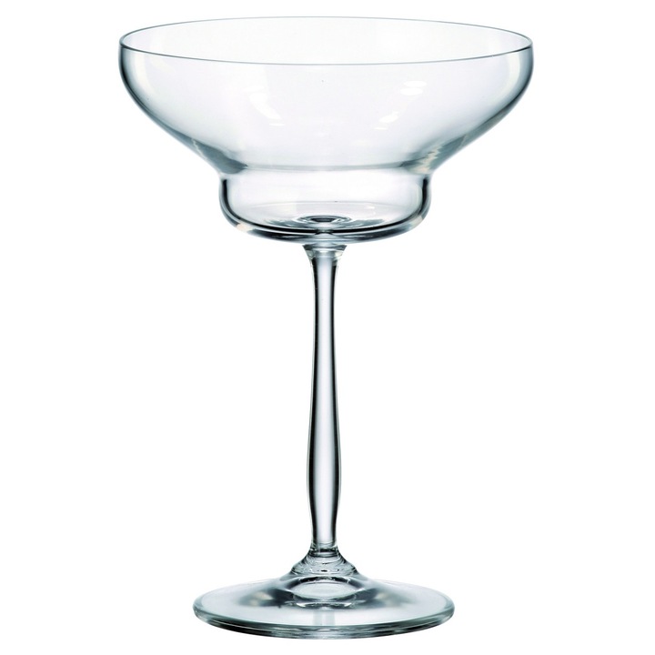 Set 4 pahare margarita 380ml, sticla cristalina, MAISON FORINE Gourmet