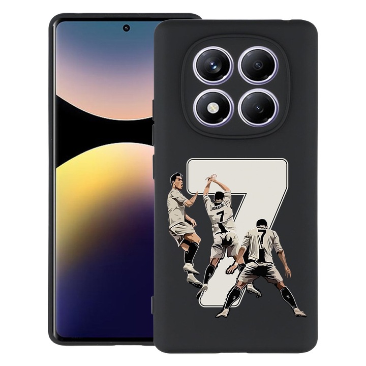 BestCase® Husa pentru Xiaomi Redmi Note 14 Pro 4G, Ronaldo, Slim Silicon 0.8MM, Antisoc, Protectie camera si ecran, 1997856 B 1469