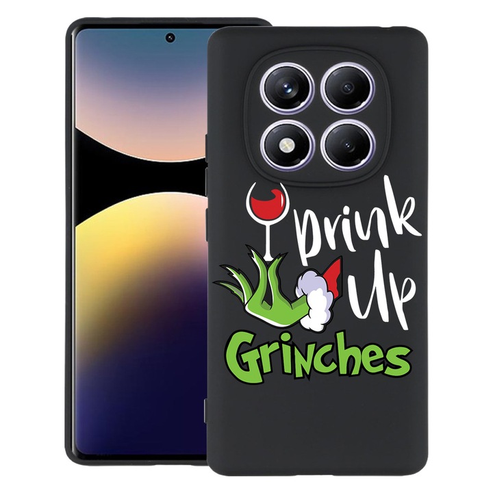 BestCase® Husa pentru Xiaomi Redmi Note 15 Pro Plus 5G cu Design Grinches - Drink Up, TPU Mat Ultra Slim, 2082905 B 1601