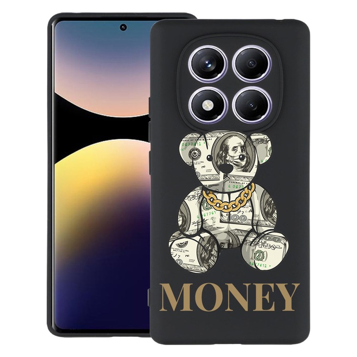 BestCase® Калъф за Xiaomi Redmi Note 15 Pro Plus 5G с дизайн Мече с пари, TPU Мат Ултратънък, 2082905 B 1549