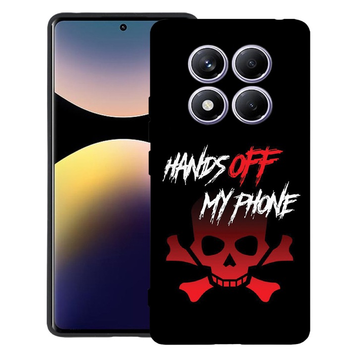 Силиконов калъф BestCase за Xiaomi Redmi Note 14 Pro 4G, Hand Of My Phone, Slim SIlicon 0.8MM, Camera Protection, Black, 1997856 B 1166