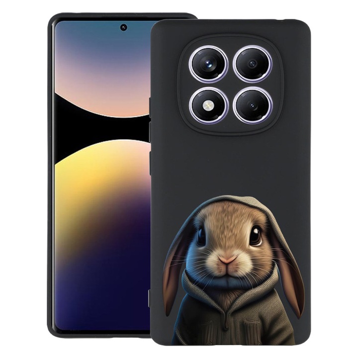 BestCase® Husa pentru Xiaomi Redmi Note 14 Pro 4G, Sweet Rabbit, Slim Silicon 0.8MM, Antisoc, Protectie camera si ecran, 1997856 B 1798