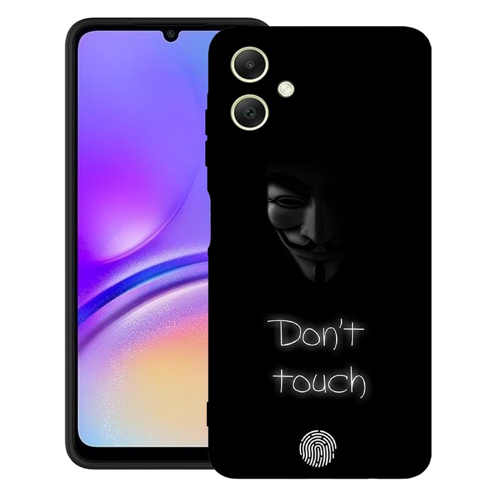 BestCase® Husa pentru Samsung Galaxy A06 5G, Don’t Touch My Phone, Slim Silicon 0.8MM, Antisoc, Protectie camera si ecran, 1997858 B 1167