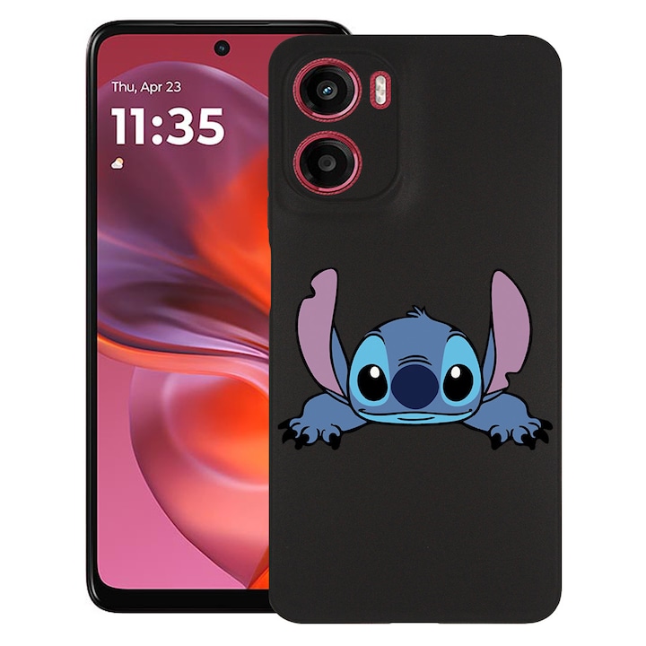 BestCase® Husa pentru Motorola Moto E15 / Moto G05, Stitch, Slim Silicon 0.8MM, Antisoc, Protectie camera si ecran, 1997859 B 1611