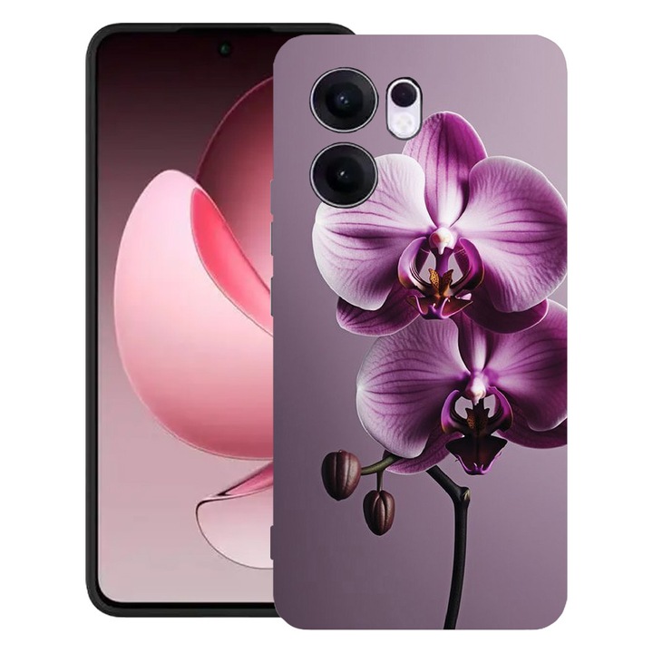Силиконов калъф BestCase за OPPO Reno13 F 5G, Pink Orchid, SLIM 1.2MM, Microfiber interior, Premium Soft Liquid Silicon, Black, 1996675 PB 1405