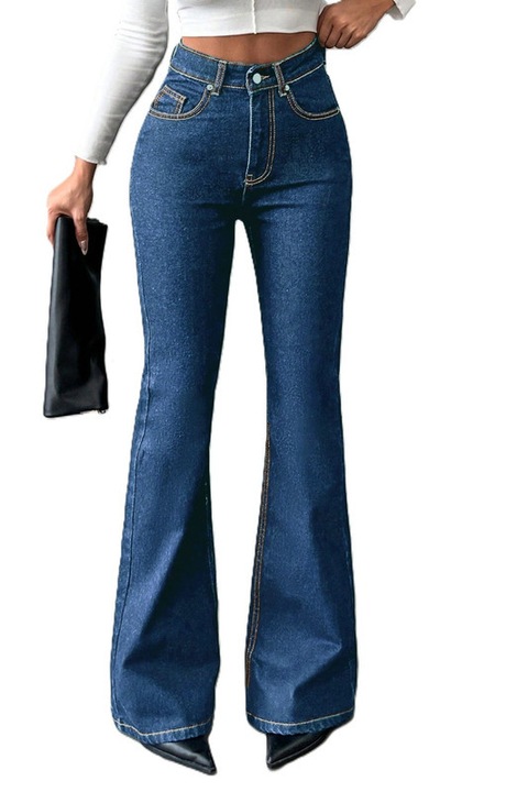 Blugi Dama, Evazati & Talie Inalta, Albastru