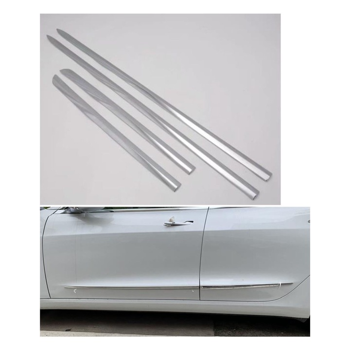 Króm oldalsó díszlécek – Tesla Model Y (4 darabos készlet)