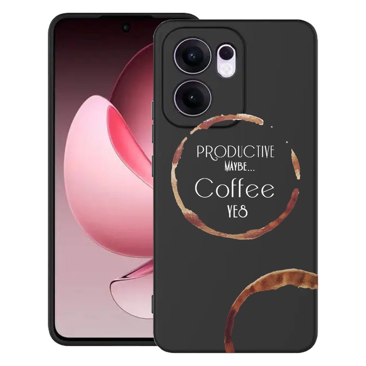 Силиконов калъф BestCase за OPPO Reno13 F 5G, Coffee, SLIM 1.2MM, Microfiber interior, Premium Soft Liquid Silicon, Black, 1996675 PB 33