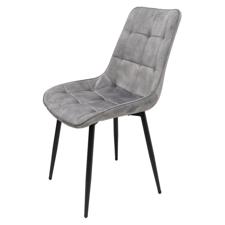 Scaun living HT1, stofa, gri