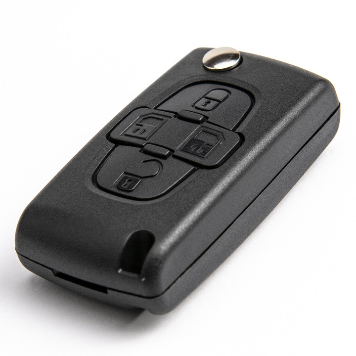 Carcasa Cheie Pentru Peugeot 1007, 107, 407, 807, 4 Butoane, Lama HU83, Fara Electronica, Noua