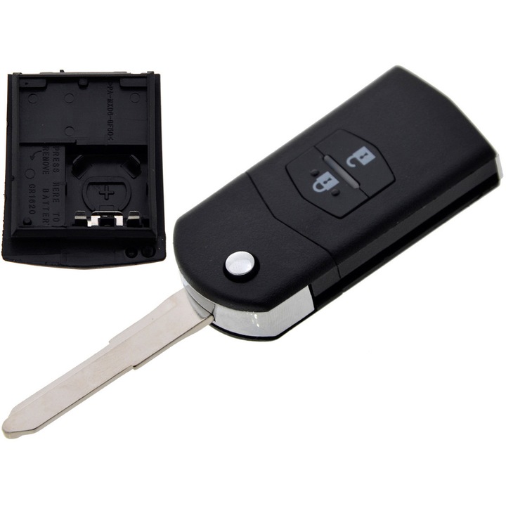 Кутия за дистанционно управление за ключ Mazda, Motokey, черен/сребрист