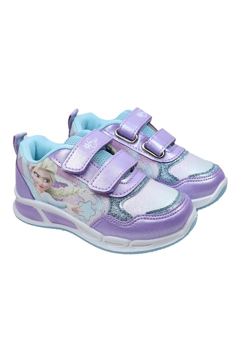 Walt Disney, Tépőzáras sneaker LED-fényekkel, Halványlila/Jégkék, 28 EU