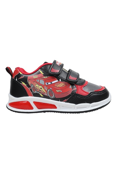 Walt Disney, Pantofi sport cu velcro si Lightning McQueen, Rosu/Negru, 30 EU