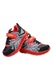Marvel, Pantofi sport cu velcro si imprimeu Spiderman, Negru/Rosu vermillion/Gri inchis