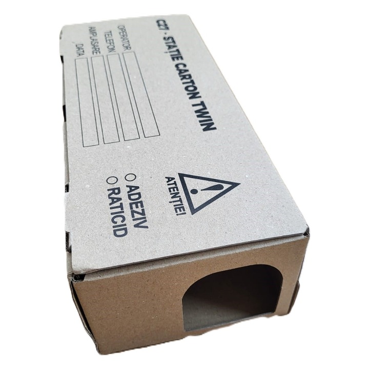 Set 10 statii de intoxicare carton, soareci, sobolani, Carton Twin
