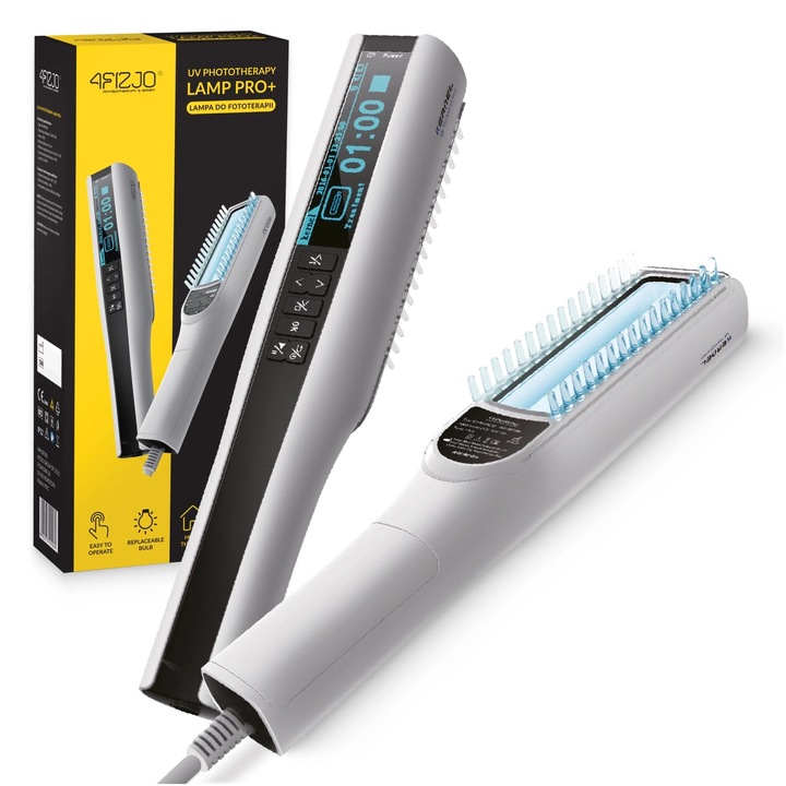 Лампа за фототерапия 4FIZJO, универсална, здрава, 33 × 5, 8 × 4, 6 cm, сива