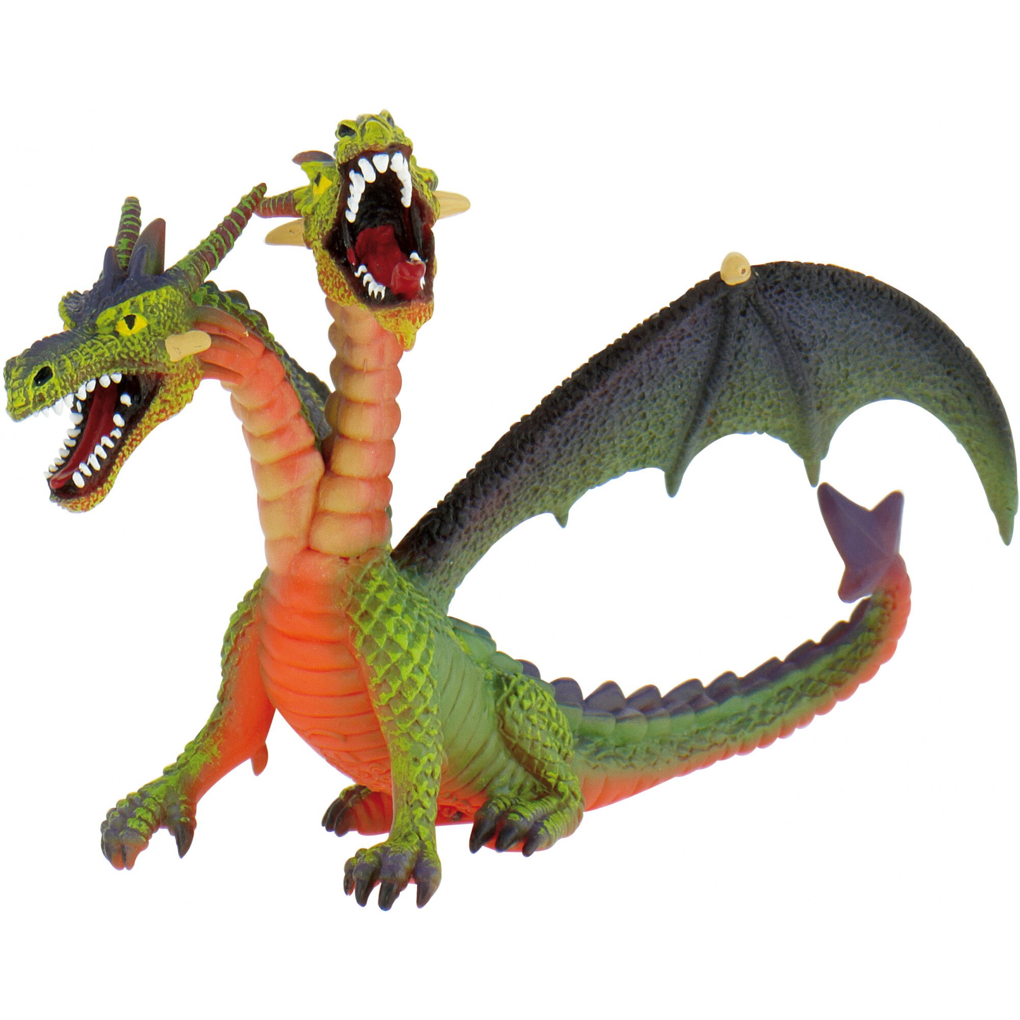 Figurina Bullyland - Dragon verde cu 2 capete 755969