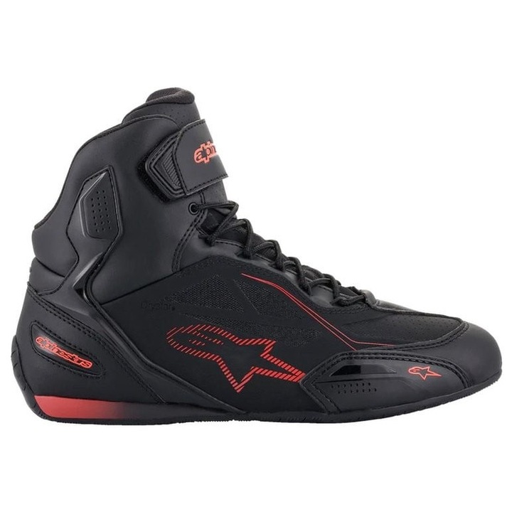 Cizme moto Alpinestars faster-3 drystar black/red fluo, 42