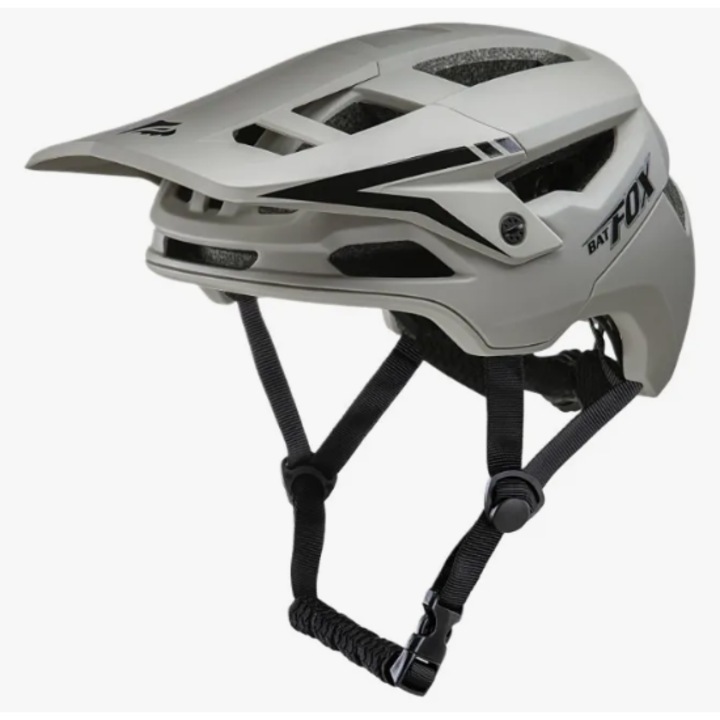 Casca de protectie pentru bicicleta Batfox, M (54-57cm), PC + EPS, 390g, cu vizor, pentru ciclism montan