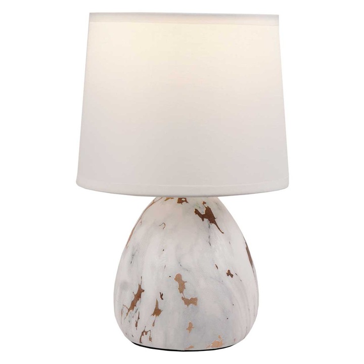 Lampa de masa Lightex BELLE, 1x E14, 250mm, Alb