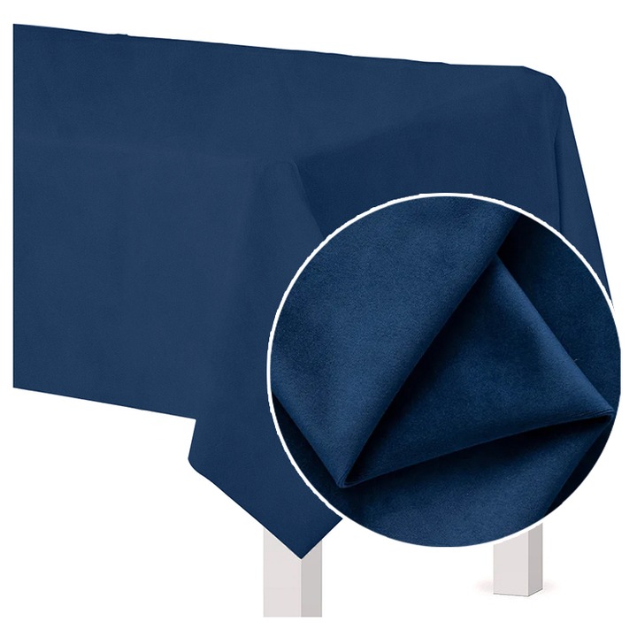 Obrus granat MATOWY WELUR 140x240cm