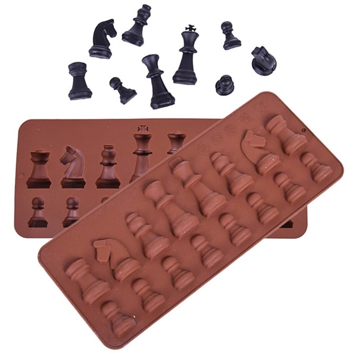 Силиконова форма за шоколад и сладолед, Cake Land, шах, 16 дупки, 8.5x20см
