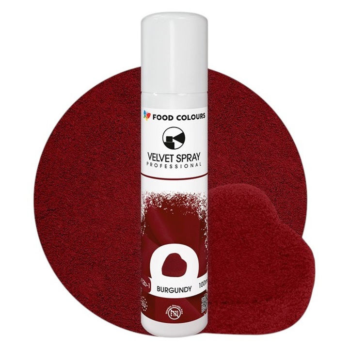 Ehető ételfesték spray Velvet bordó 100ml
