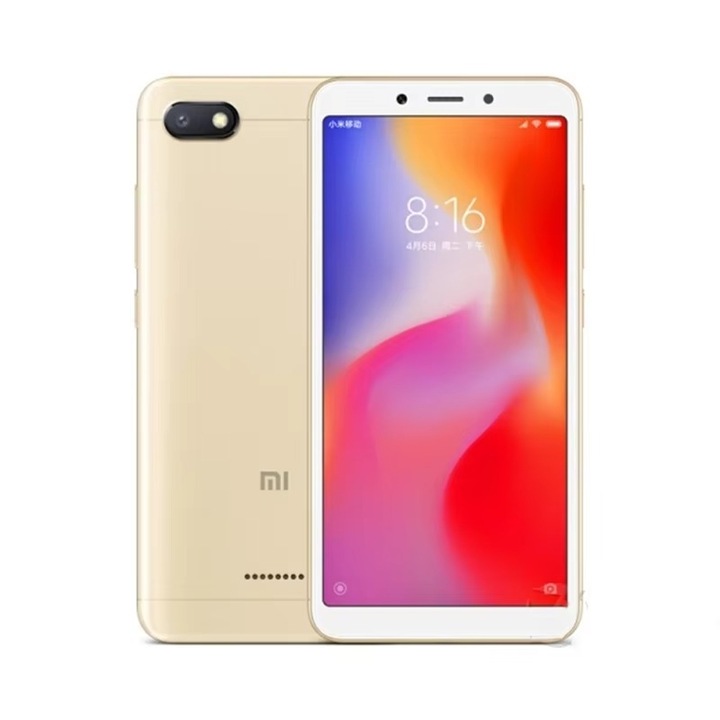 Smartphone Xiaomi Redmi 6A, 3 RAM 32 ROM, MediaTek Helio A22, Baterie 3000 mAh, Auriu