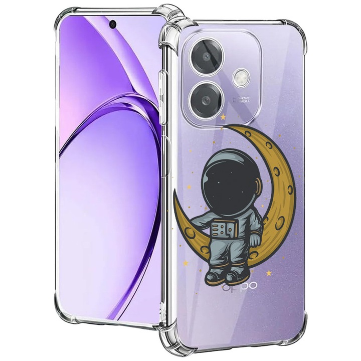 BestCase® Husa pentru OPPO A60 5G / A40 / A40M, Anti Shock 1.5MM, Astronaut on Moon, Protectie camera, ecran si colturi, 2004575 AS 997