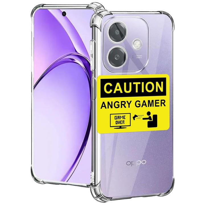 BestCase® Husa pentru OPPO A60 5G / A40 / A40M, Anti Shock 1.5MM, Angry Gamer, Protectie camera, ecran si colturi, 2004575 AS 673