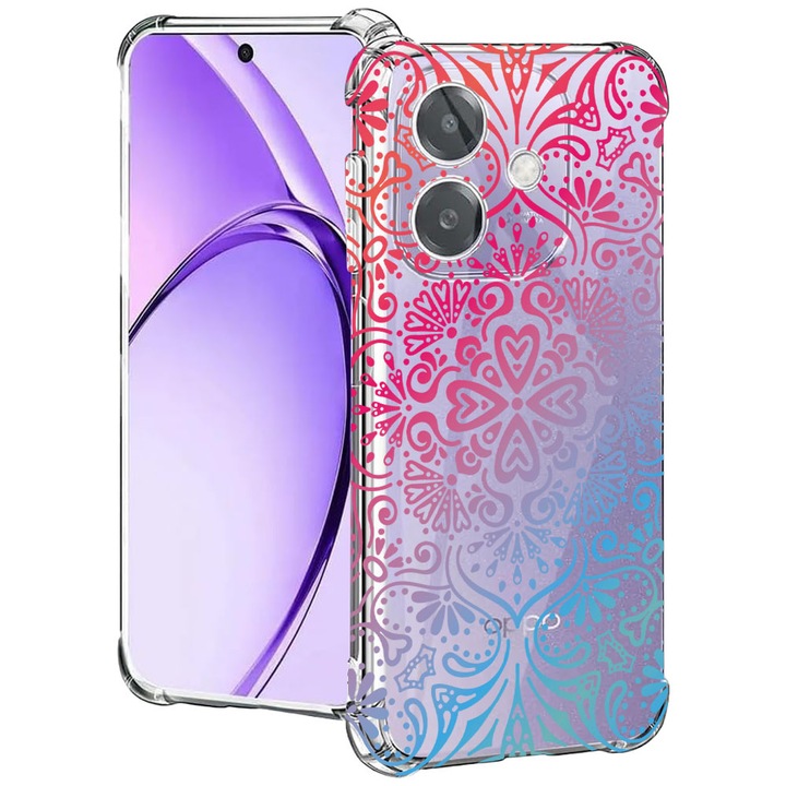 BestCase® Husa pentru OPPO A60 5G / A40 / A40M, Anti Shock 1.5MM, Mandala Color, Protectie camera, ecran si colturi, 2004575 AS 72