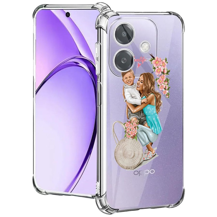 BestCase® Husa pentru OPPO A60 5G / A40 / A40M, Anti Shock 1.5MM, Mom Life With a Boy, Protectie camera, ecran si colturi, 2004575 AS 559
