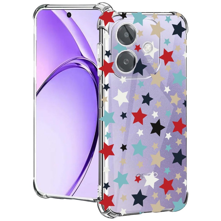 BestCase® Husa pentru OPPO A60 5G / A40 / A40M, Anti Shock 1.5MM, Stars, Protectie camera, ecran si colturi, 2004575 AS 146