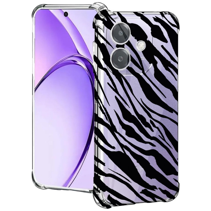 BestCase® Husa pentru OPPO A60 5G / A40 / A40M, Anti Shock 1.5MM, Zebra Pattern, Protectie camera, ecran si colturi, 2004575 AS 1059