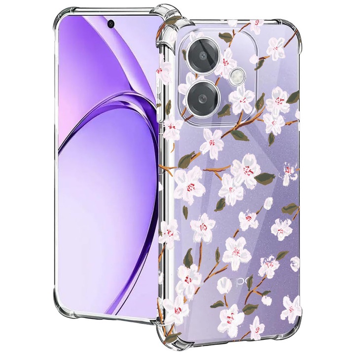 BestCase® Husa pentru OPPO A60 5G / A40 / A40M, Anti Shock 1.5MM, Spring Flower, Protectie camera, ecran si colturi, 2004575 AS 512