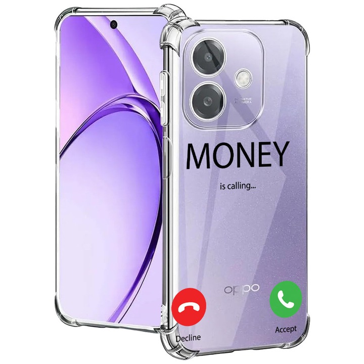 BestCase® Husa pentru OPPO A60 5G / A40 / A40M, Anti Shock 1.5MM, Money Is Calling, Protectie camera, ecran si colturi, 2004575 AS 986
