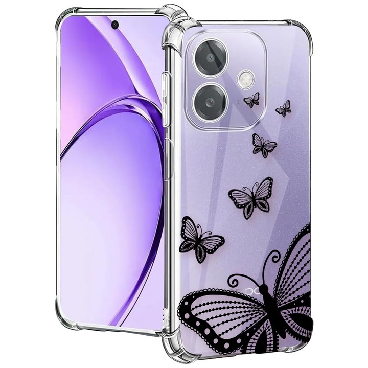 BestCase® Husa pentru OPPO A60 5G / A40 / A40M, Anti Shock 1.5MM, Butterfly, Protectie camera, ecran si colturi, 2004575 AS 79
