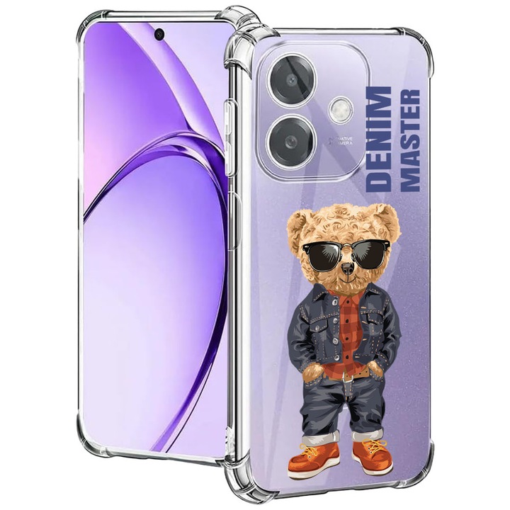 BestCase® Husa pentru OPPO A60 5G / A40 / A40M, Anti Shock 1.5MM, Denim Master - Teddy Bear, Protectie camera, ecran si colturi, 2004575 AS 927